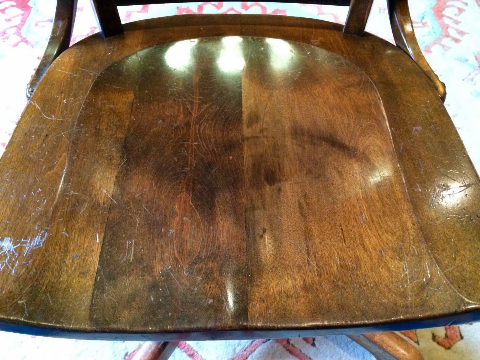vintage oak office chair