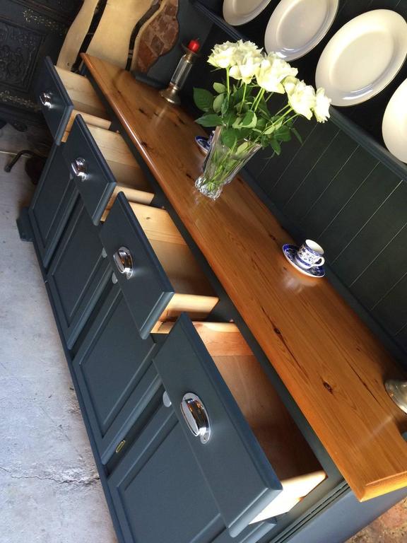 Antique Style Welsh Dresser Solid Pine Farmhouse French Painted