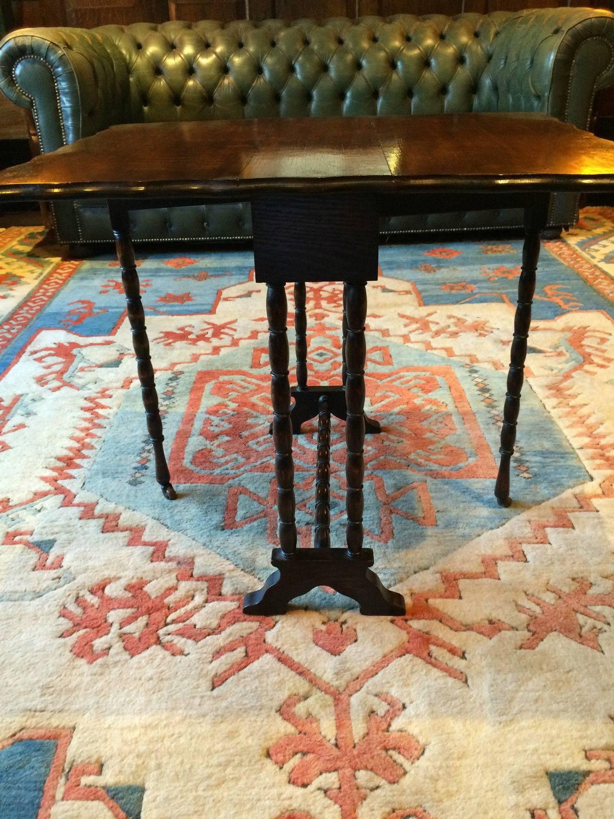 Antique Side Table Mahogany Drop-Leaf Victorian, 19th Century Cottage 2