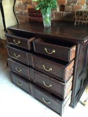 Antique Chest of Drawers Dresser Charles II Solid Oak, 17th Century