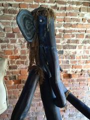 Large Elephant Man Rocking Chair Balinese Indonesian Unusual Armchair