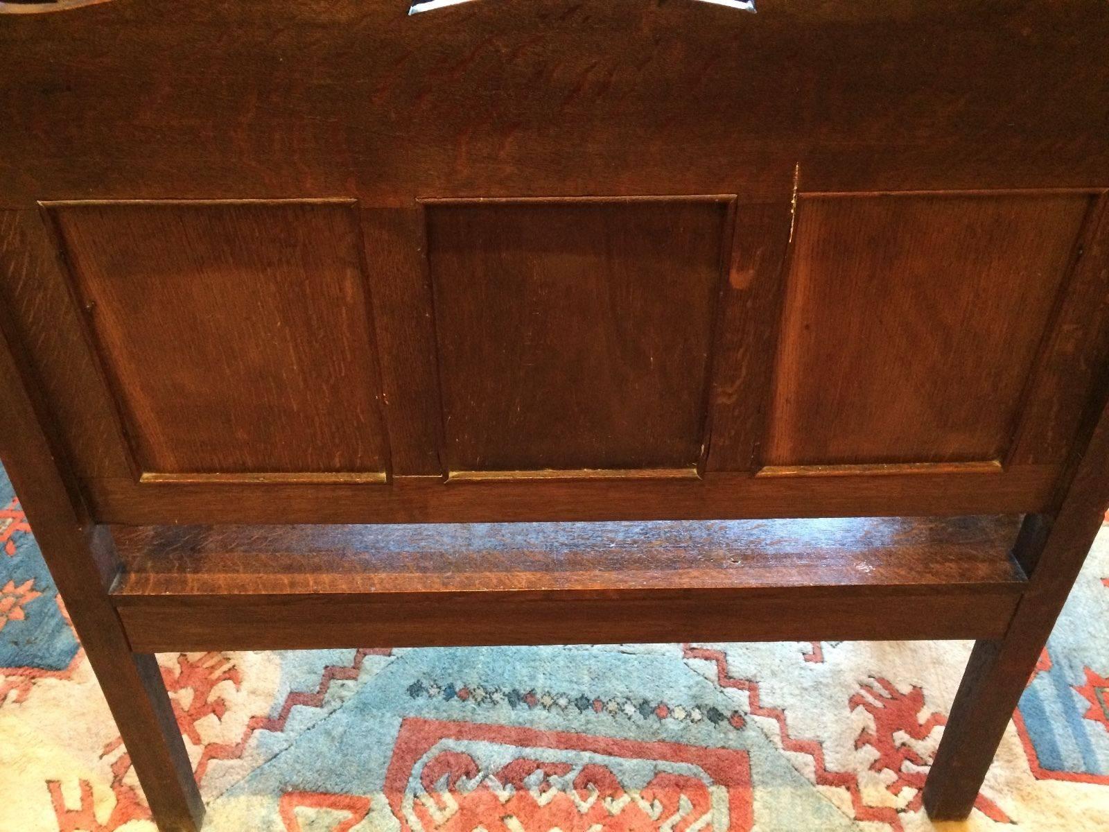 Oak Antique Arts & Crafts Settle Bench Victorian 19th Century Inlaid Flemish Style