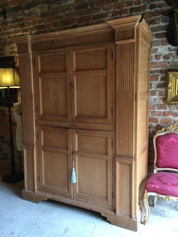 Antique Housekeepers Cupboard Linen Press Pine Victorian Large at 1stDibs