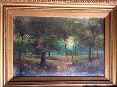 Fabulous 19th Century Oil on Canvas Forest Woodland Scene