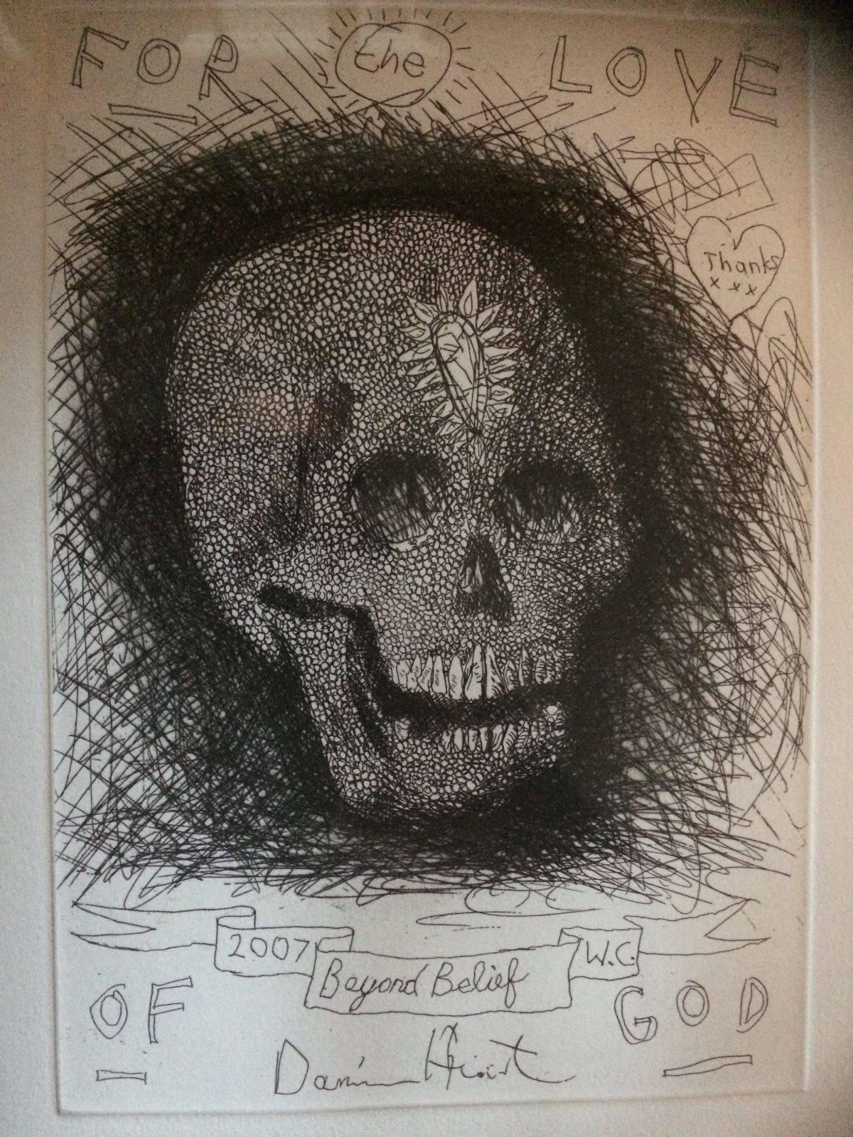 Signed Damien Hirst 2007 'Beyond Belief, for the Love of God' 142/300 1