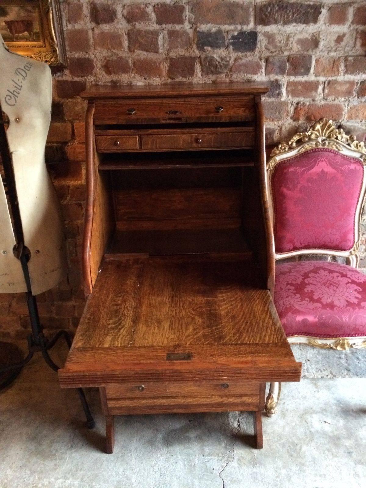 small antique roll top desk