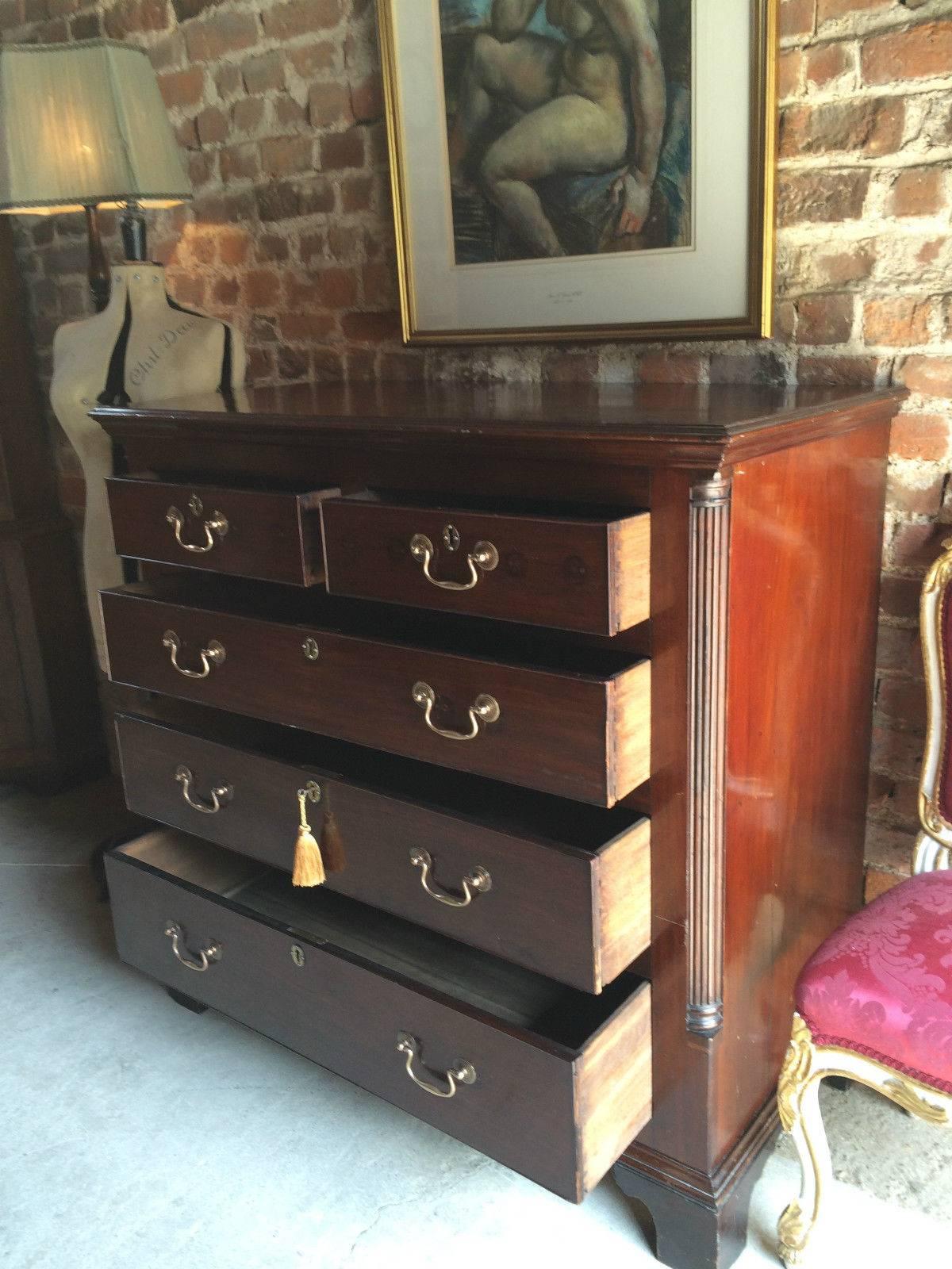 Antique Chest of Drawers George III Mahogany 19th Century Large Dresser 3