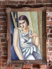 Oil on Canvas Painting Art Deco R. Kingman