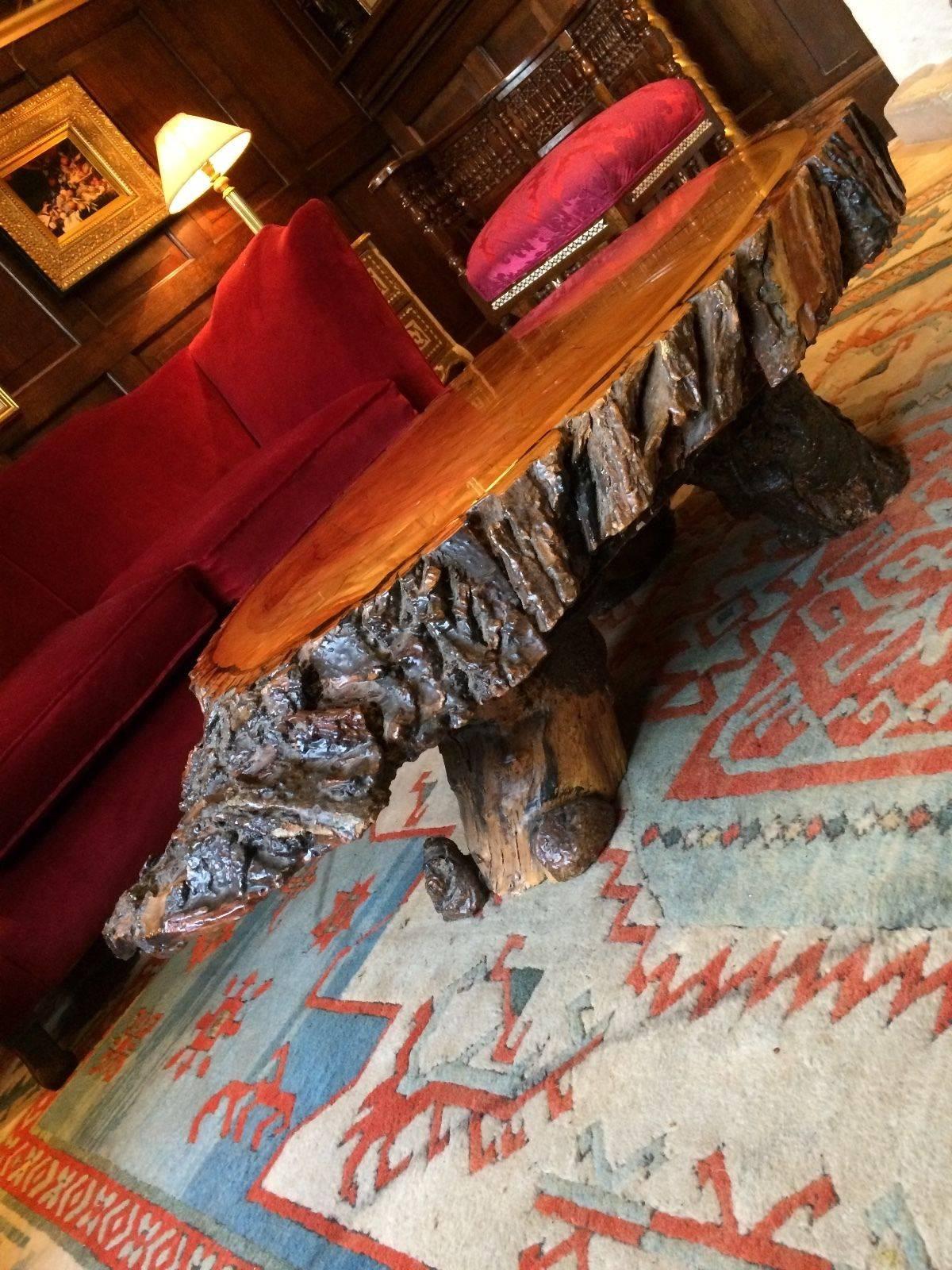 tree stump coffee table