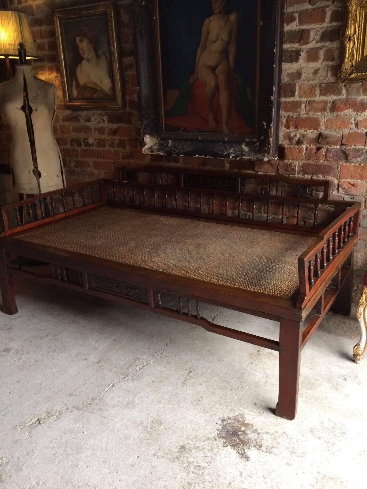 Chinese Opium Bed Daybed Victorian 19th Century, Asian, circa 1875 In Good Condition In Longdon, Tewkesbury