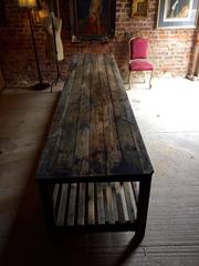 Large Dining Table Large Rustic Artist Work Table Industrial Huge