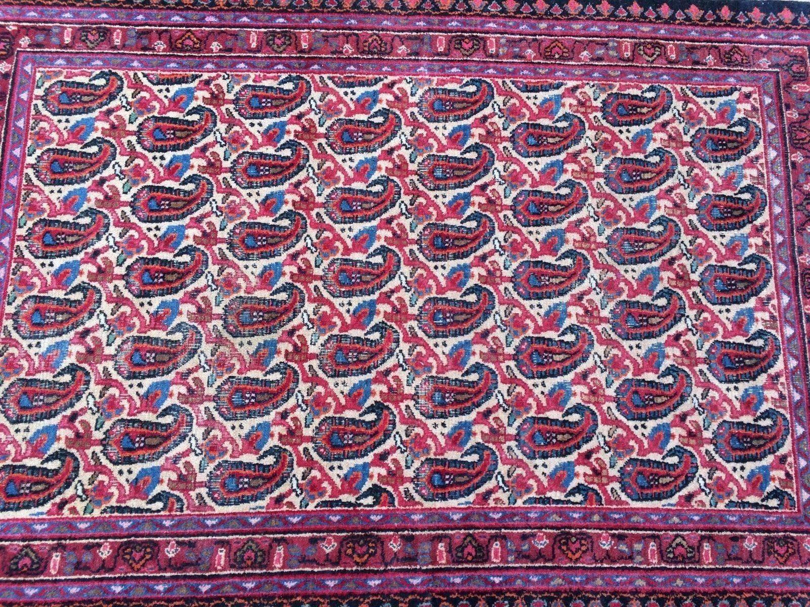 Kashan Rug Carpet 100% Wool Handwoven Reds For Sale 1