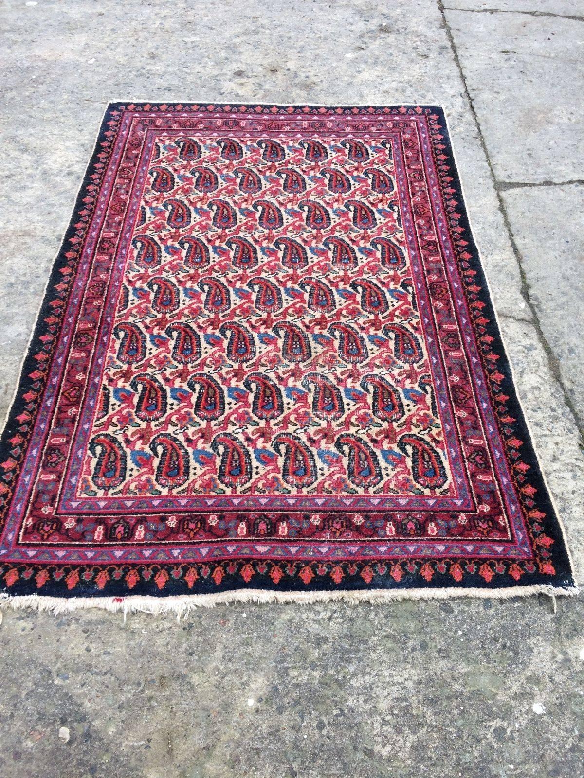 Kashan Rug Carpet 100% Wool Handwoven Reds For Sale 2