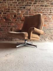 Mid-Century Howard Keith Swivel Chair Armchair Original, 1970s