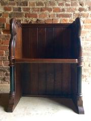 Antique Church Pew Solid Oak Gothic Pugin Victorian, 19th Century