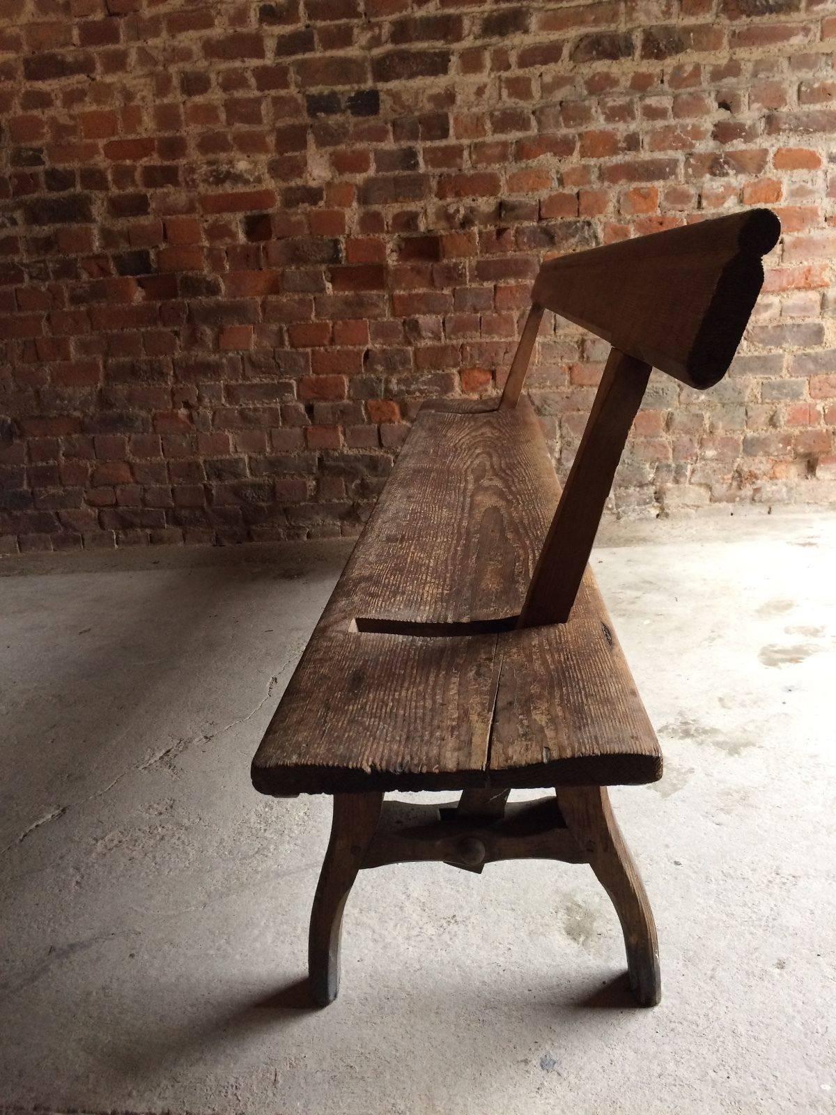 antique pew bench