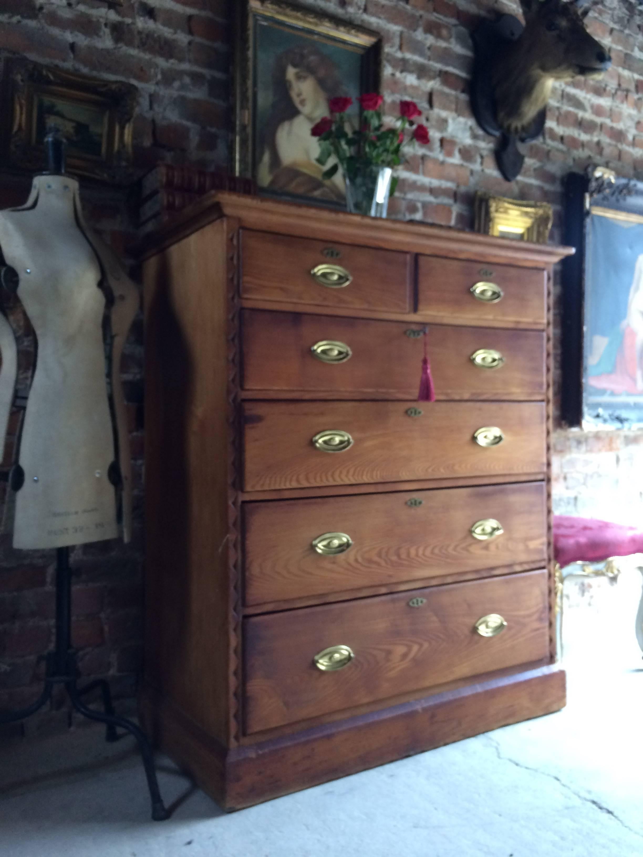 solid pine chest of drawers