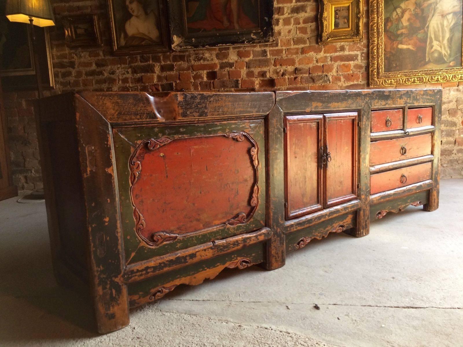 Antique Chinese Sideboard Credenza Grain Store Kang, 18th Century 3