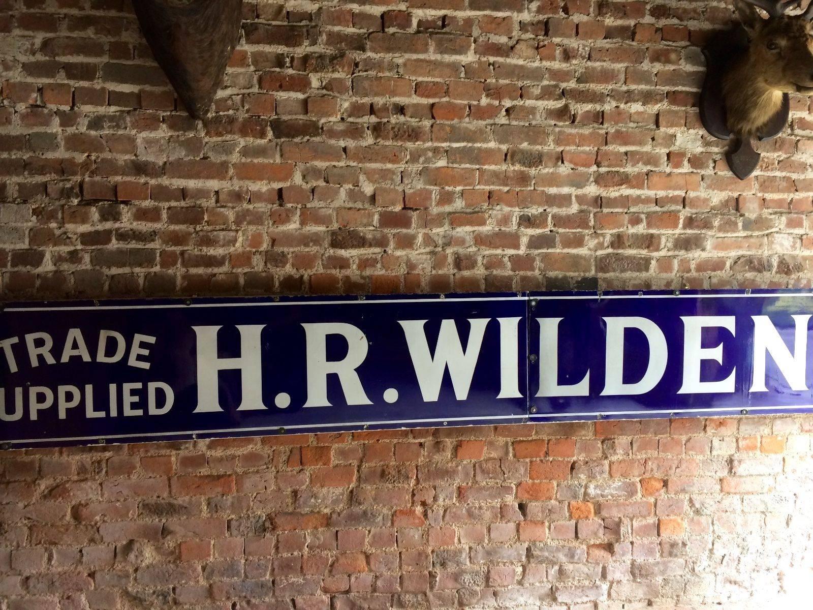 Massive Antique Shop Sign Haberdashery Enamel Tobacconist Signage Industrial In Good Condition In Longdon, Tewkesbury