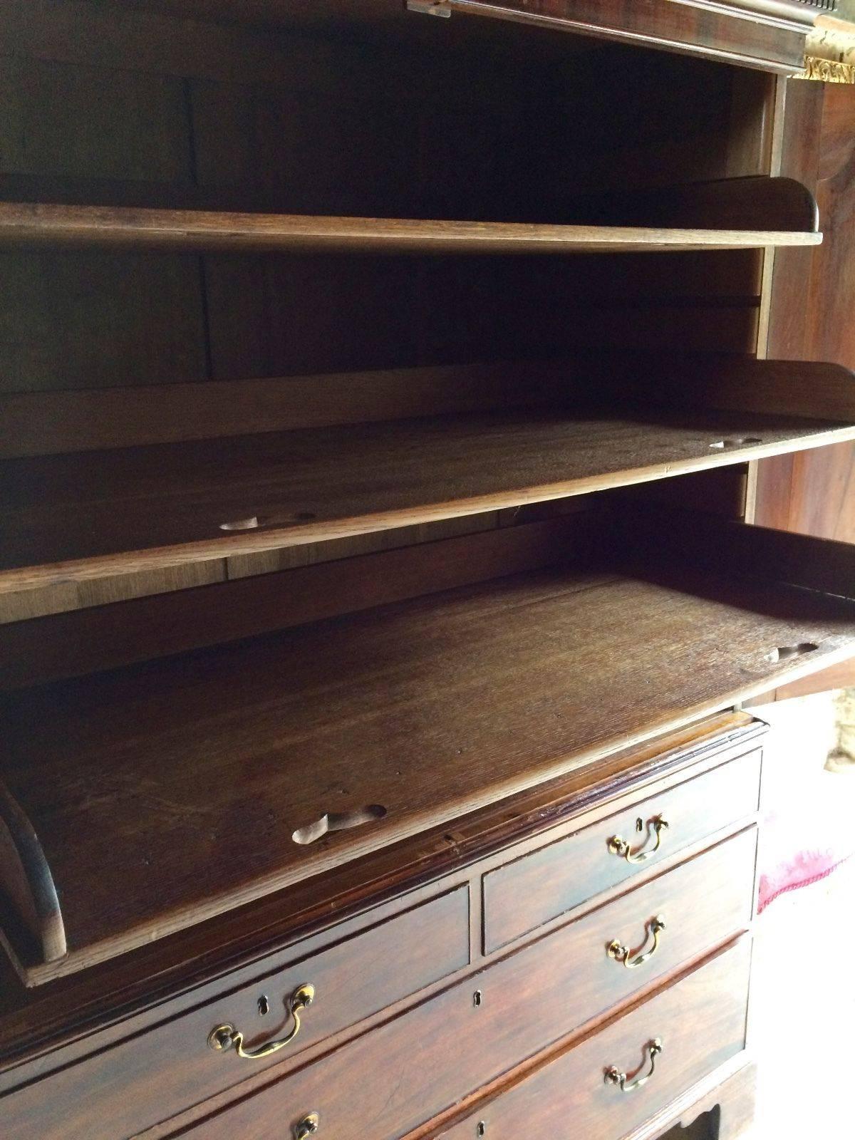 Antique Victorian Mahogany Dwarf Linen Press, 19th Century In Good Condition In Longdon, Tewkesbury