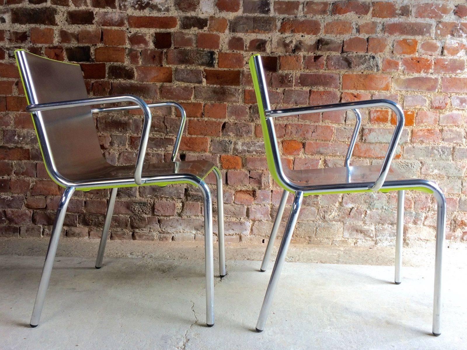 Magis ALO Chairs by Karim Rashid Dining Set of Two Aluminium Pair In Excellent Condition In Longdon, Tewkesbury