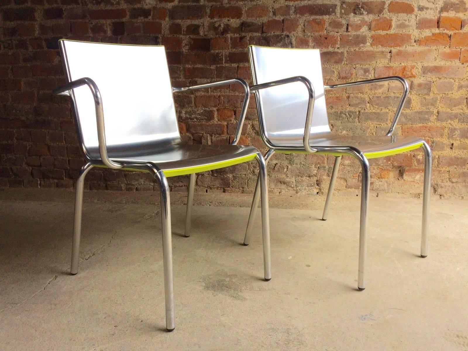 Magis ALO Chairs by Karim Rashid Dining Set of Two Aluminium Pair 1