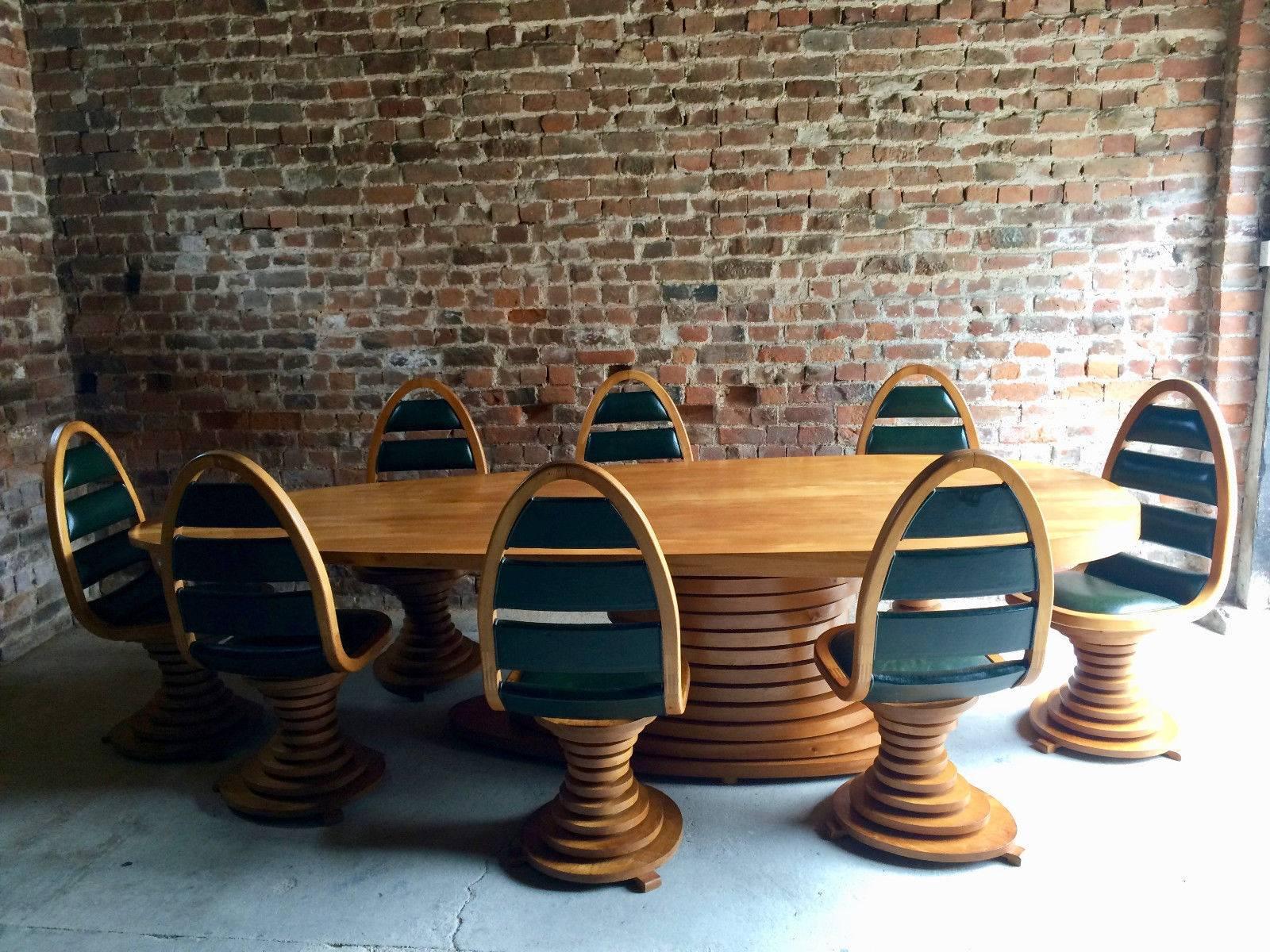 Mid-Century Carlo di Carli Style Dining/Conference Table and Eight Chairs, 1960s In Excellent Condition In Longdon, Tewkesbury