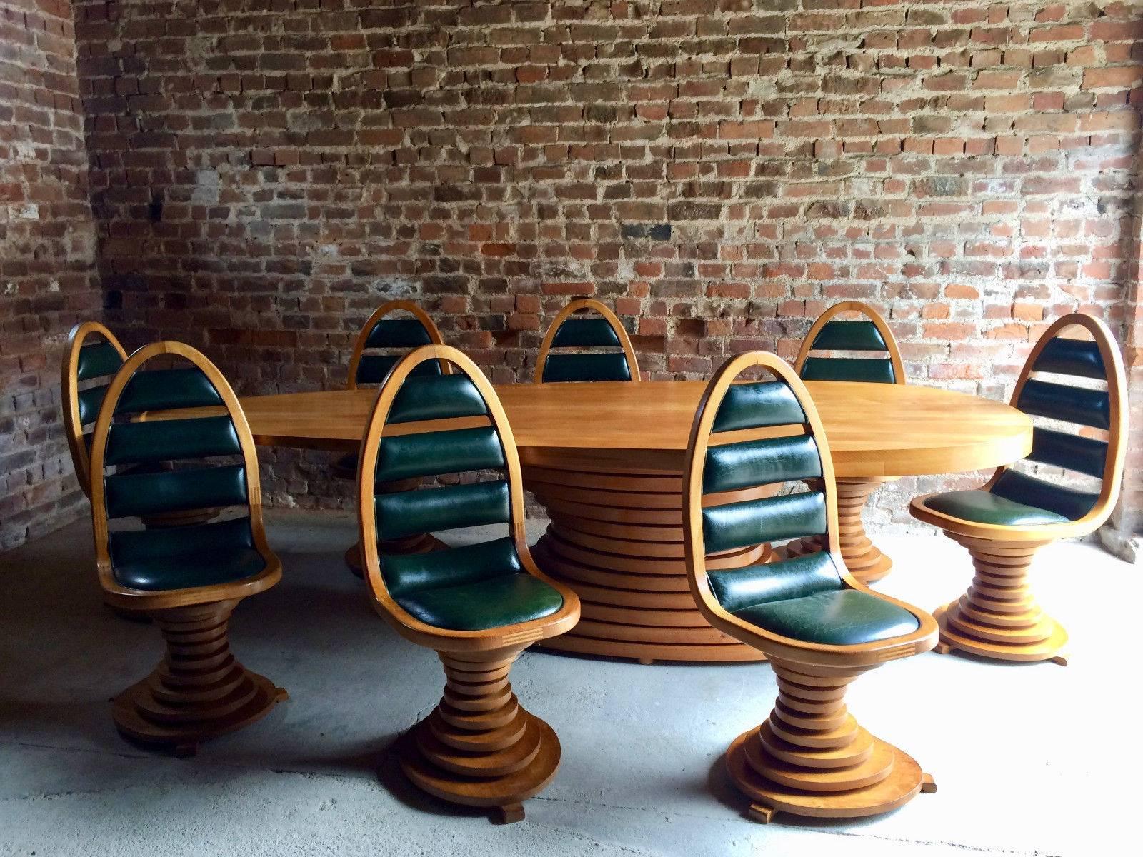 Mid-20th Century Mid-Century Carlo di Carli Style Dining/Conference Table and Eight Chairs, 1960s