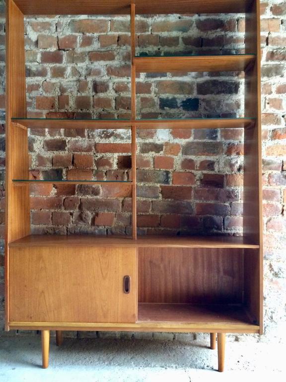 MidCentury Display Wall Unit Dresser Room Divider Danish Teak