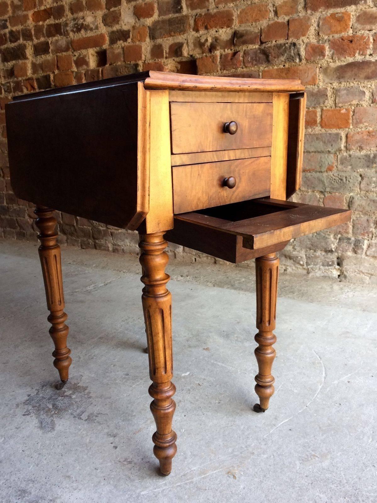 Antique 19th Century French Walnut Side Table Sutherland 4
