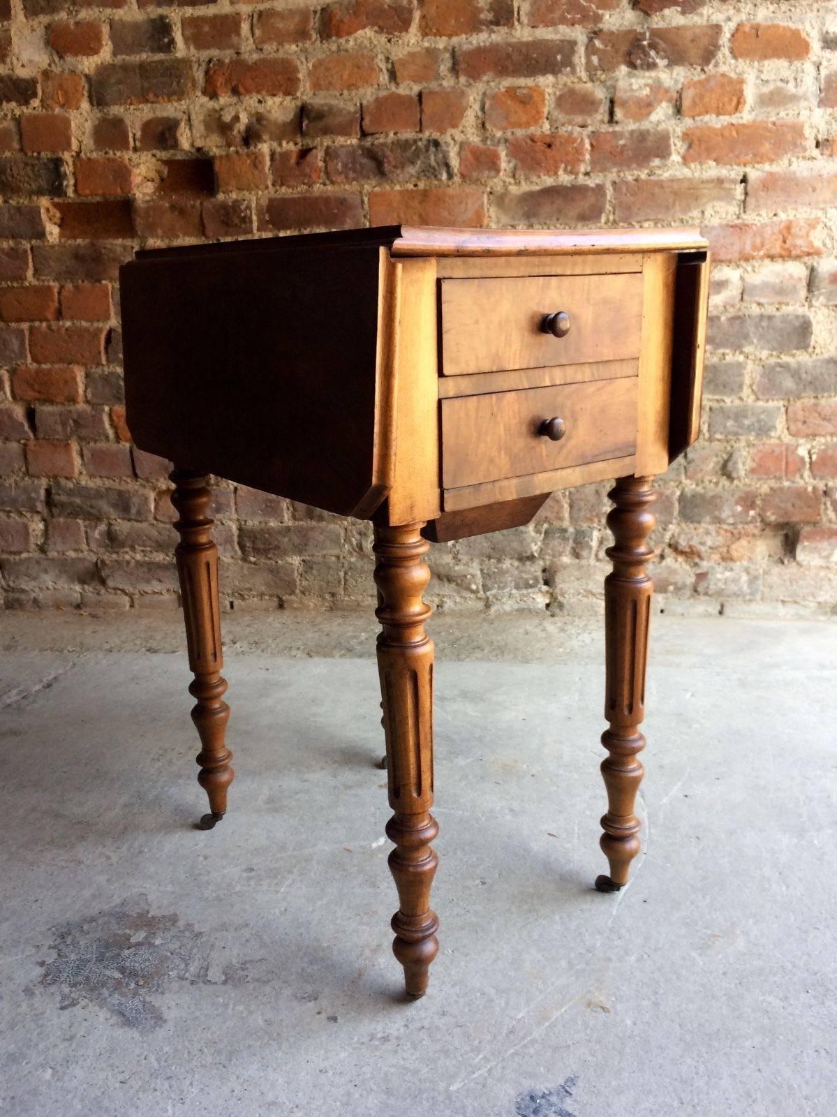 Antique 19th Century French Walnut Side Table Sutherland 7