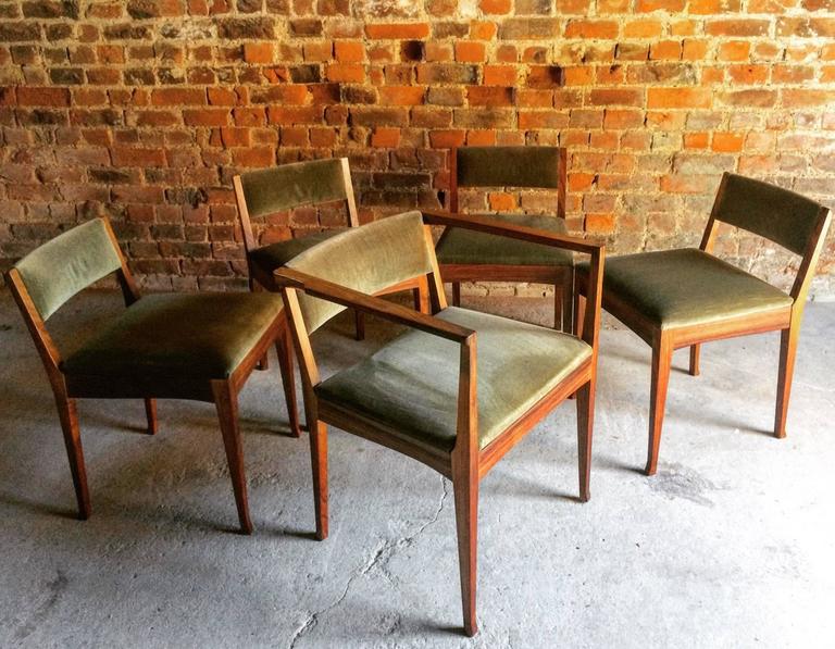 Edward Barnsley Dining Chairs Set of Five Stamped Dated 1978