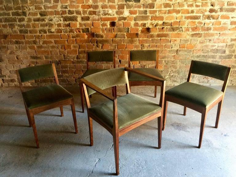 Edward Barnsley Dining Chairs Set of Five Stamped Dated 1978