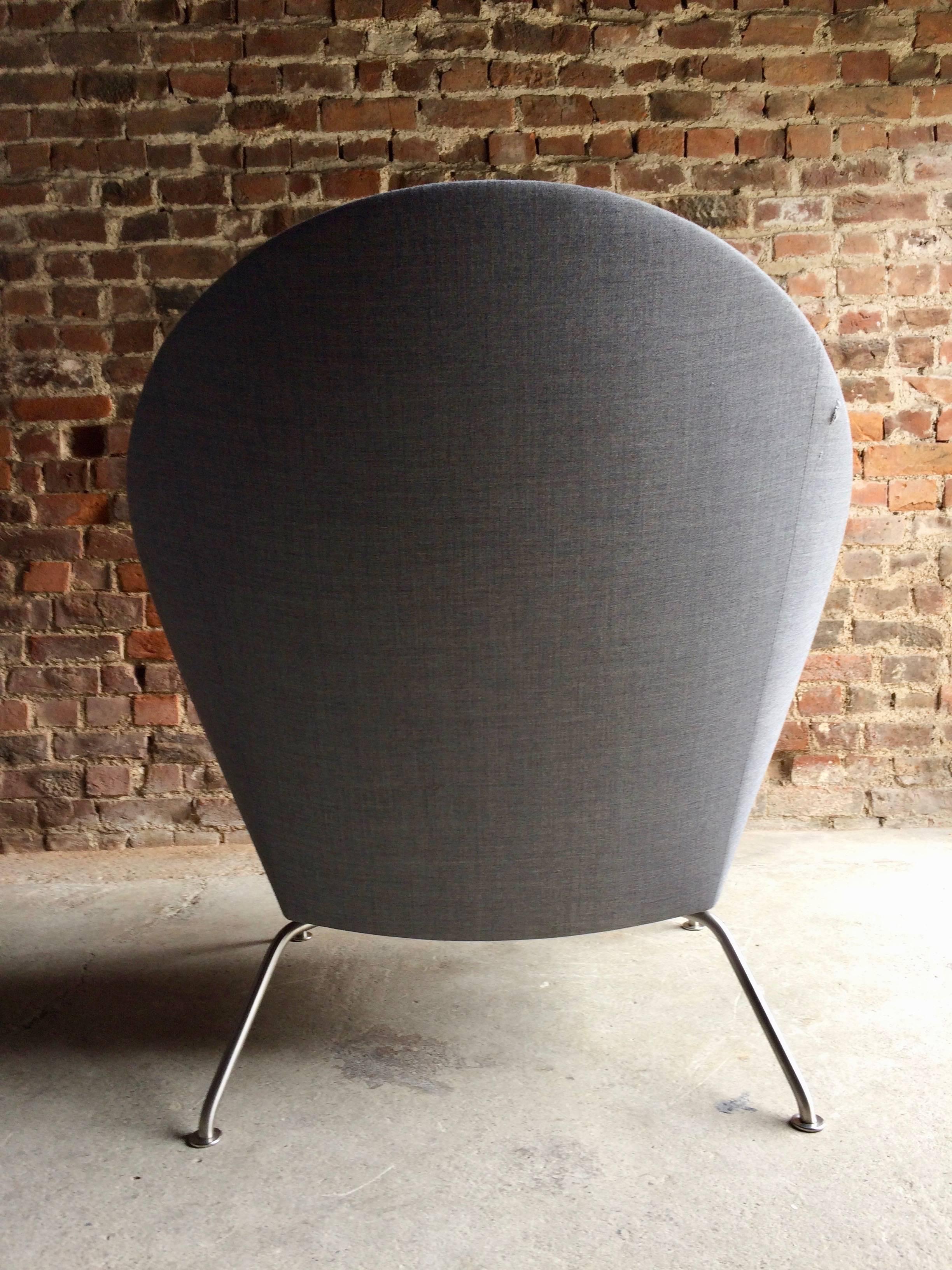 Hans Wegner Lounge Chair Model 468 Oculus Manufactured by Carl Hansen Grey No.1 1