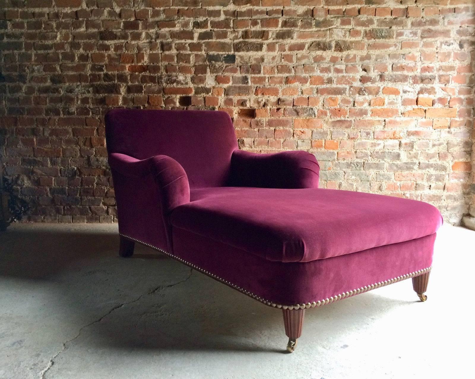 Ralph Lauren Chaise Longue Sofa Armchair Loveseat Original Velvet In Excellent Condition In Longdon, Tewkesbury