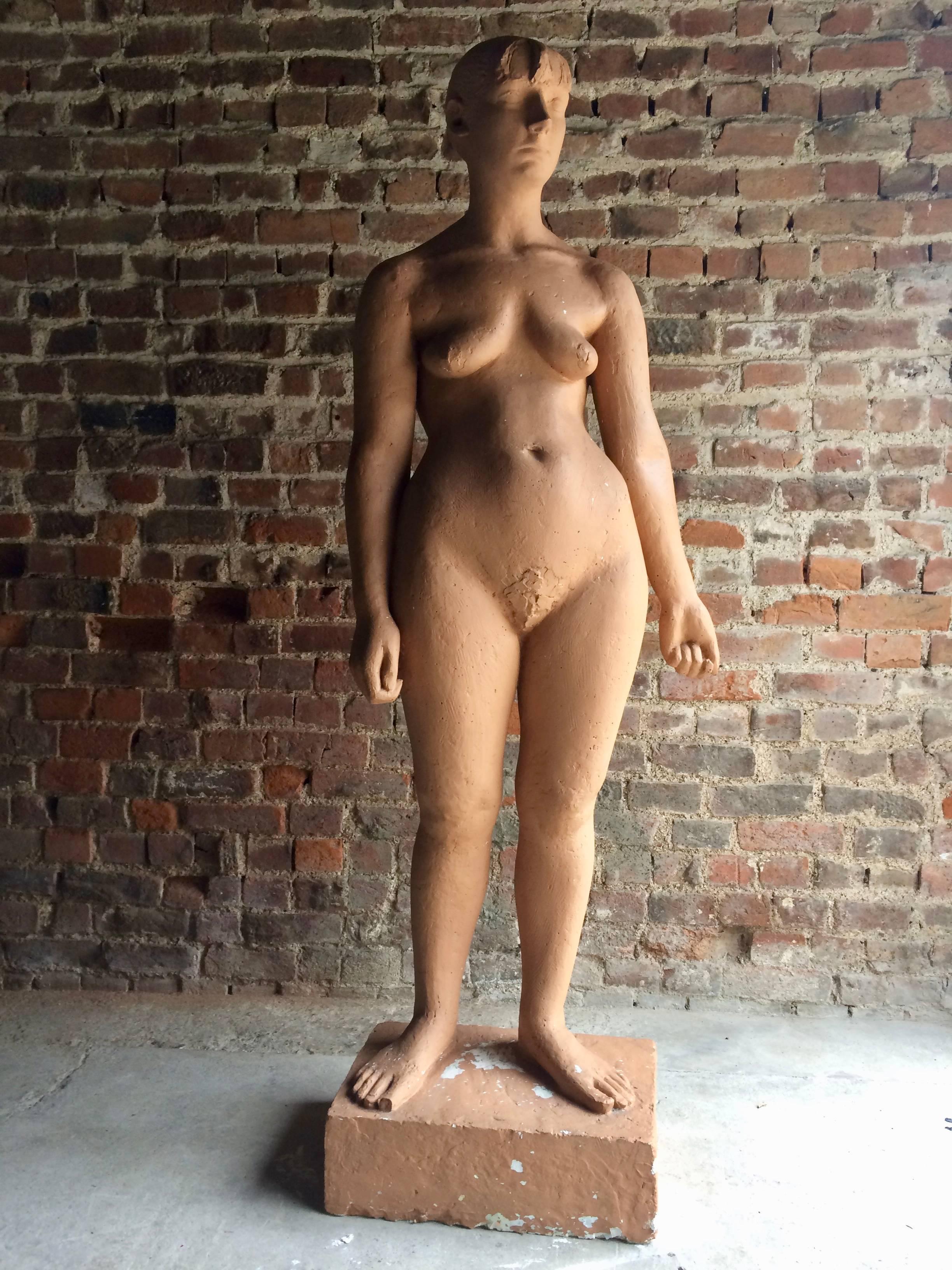 Mid-Century Modern Lifesize Female Nude Sculpture by Karin Jonzen British Artist