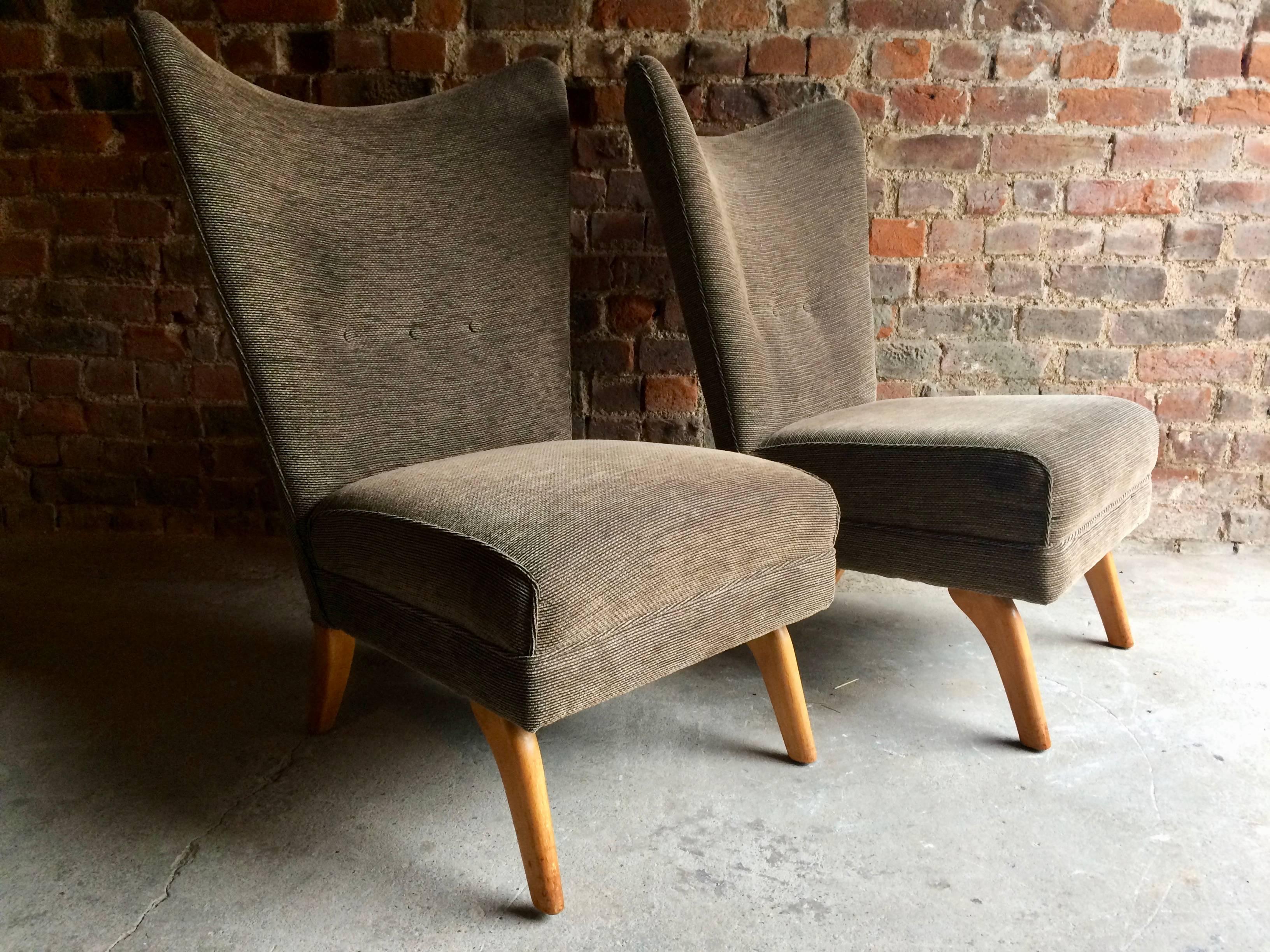 Mid-20th Century Pair of Howard Keith Encore Cocktail Chairs Mid-Century Original 1950s 