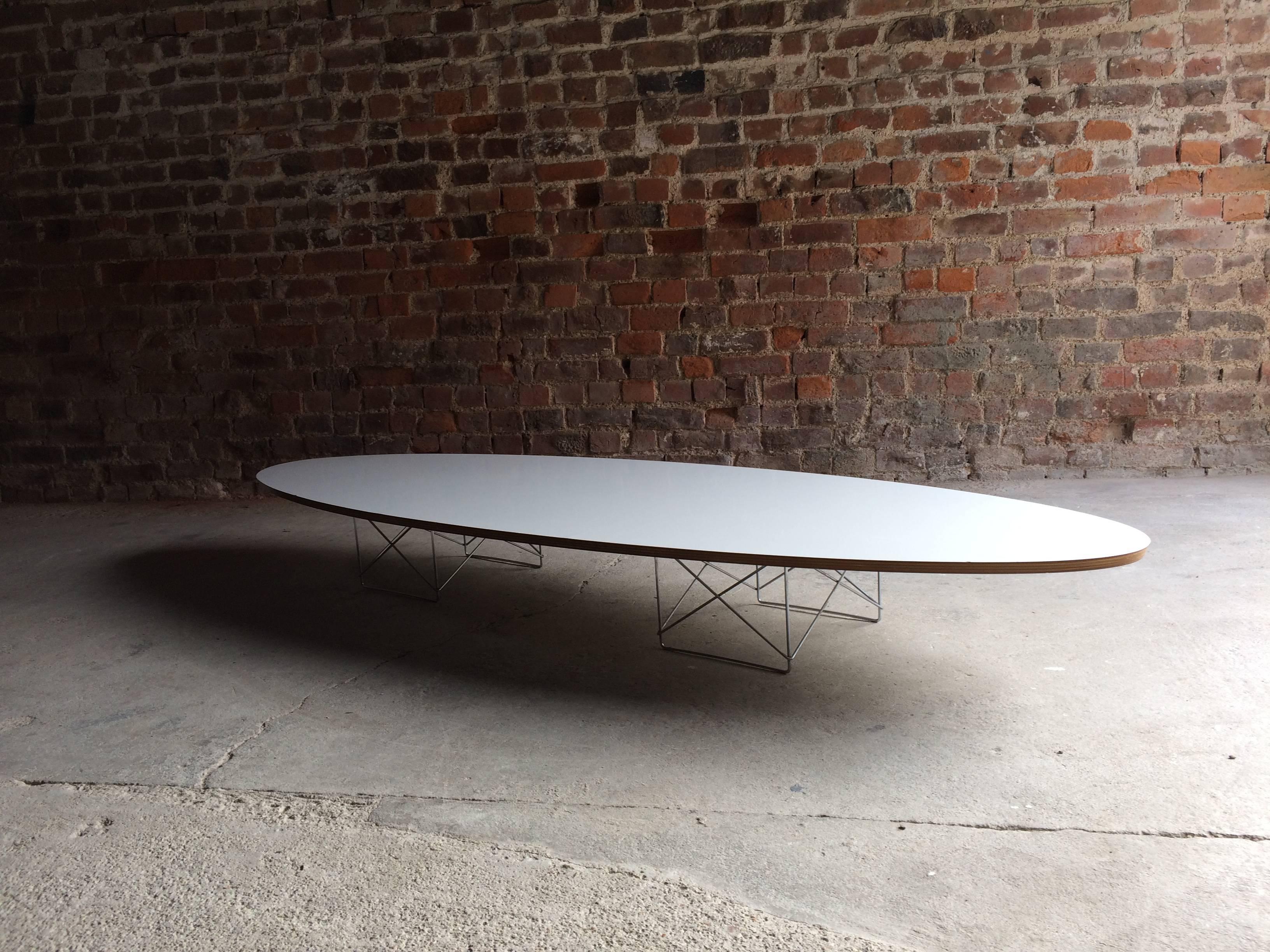 Mid-Century Modern Charles & Ray Eames Elliptical Etr Coffee Table for Vitra Surfboard, Mid-Century
