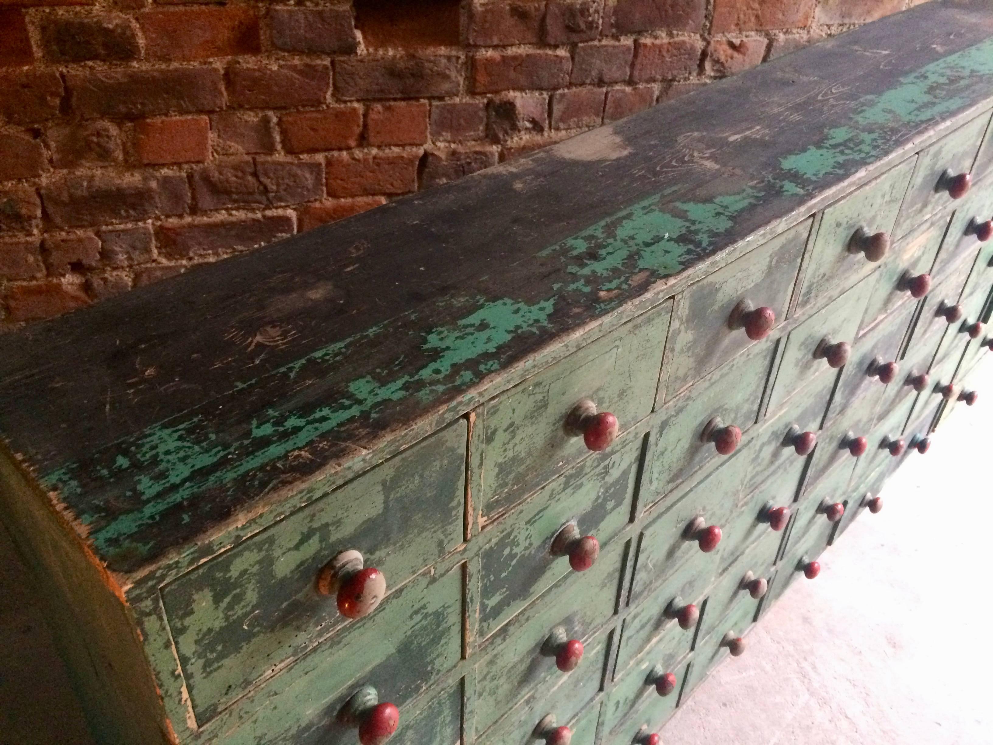 Stunning Mid-Century Haberdashery Chest of Drawers Dresser Industrial Loft 1930s 4