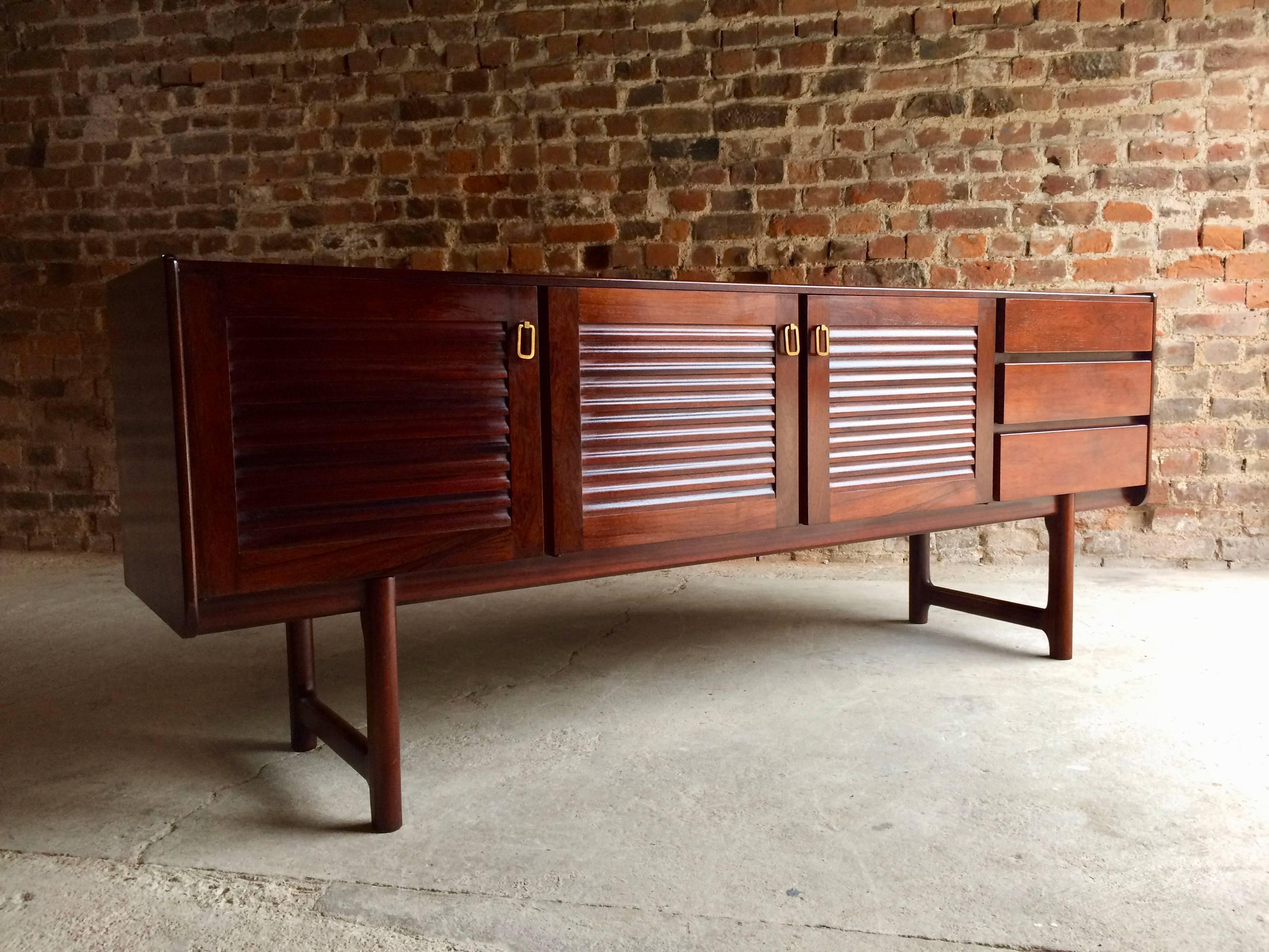 Mid-Century Modern Mid-Century A. H. McIntosh & Co of Kirkcaldy Rosewood Sideboard Credenza, 1970s