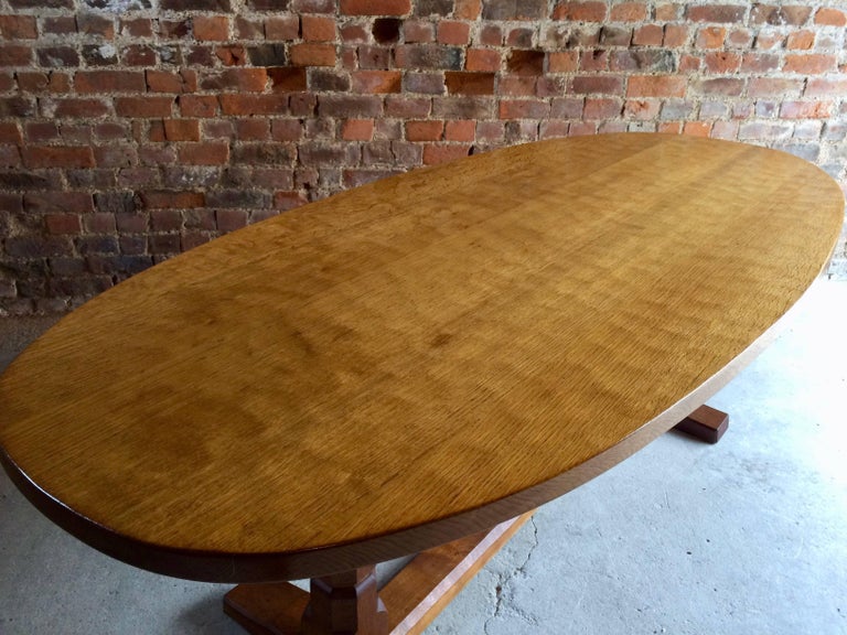 Robert 'Mouseman' Thompson of Kilburn Solid Oak Dining Table and Eight