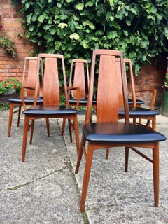 Niels Kofoed for Koefoeds Hornslet Solid Teak Dining Table and Six Chairs Danish