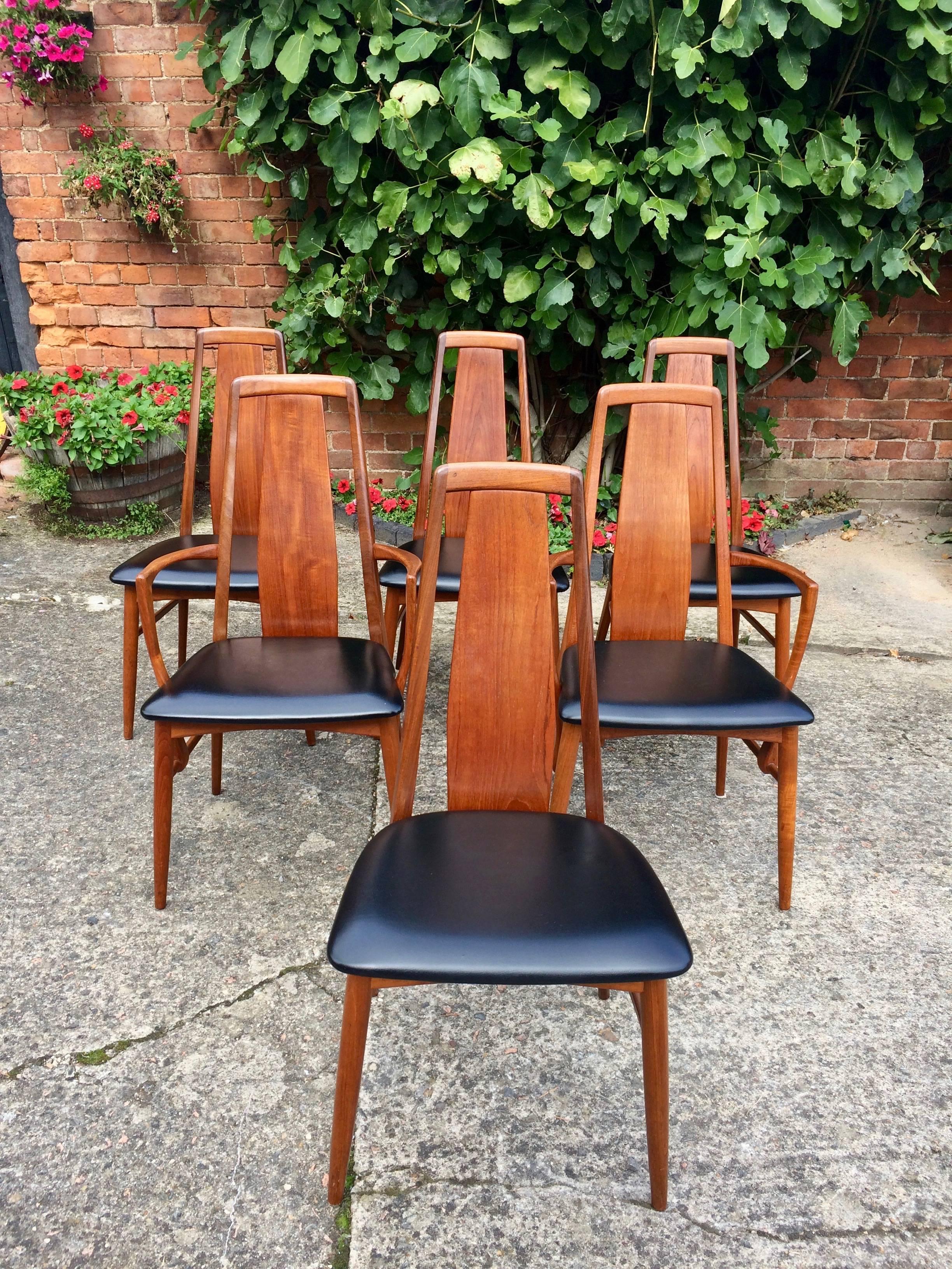 Niels Kofoed for Koefoeds Hornslet Solid Teak Dining Table and Six Chairs Danish 4