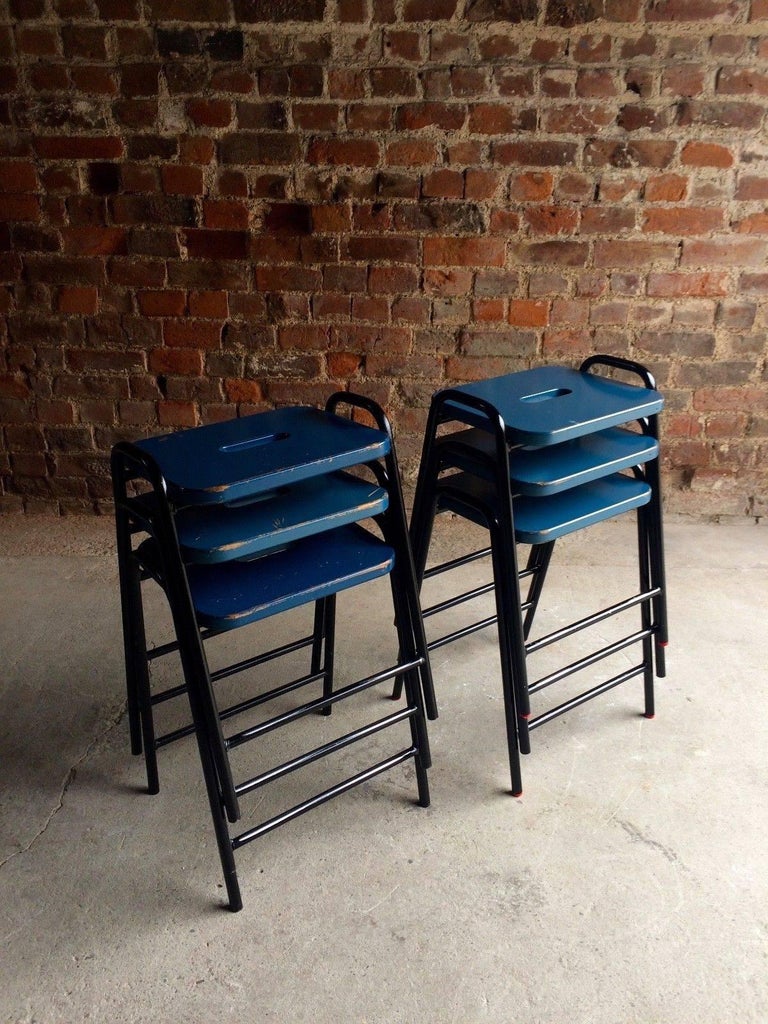 Set of Six Science Lab Bar Stools Industrial For Sale at 1stDibs