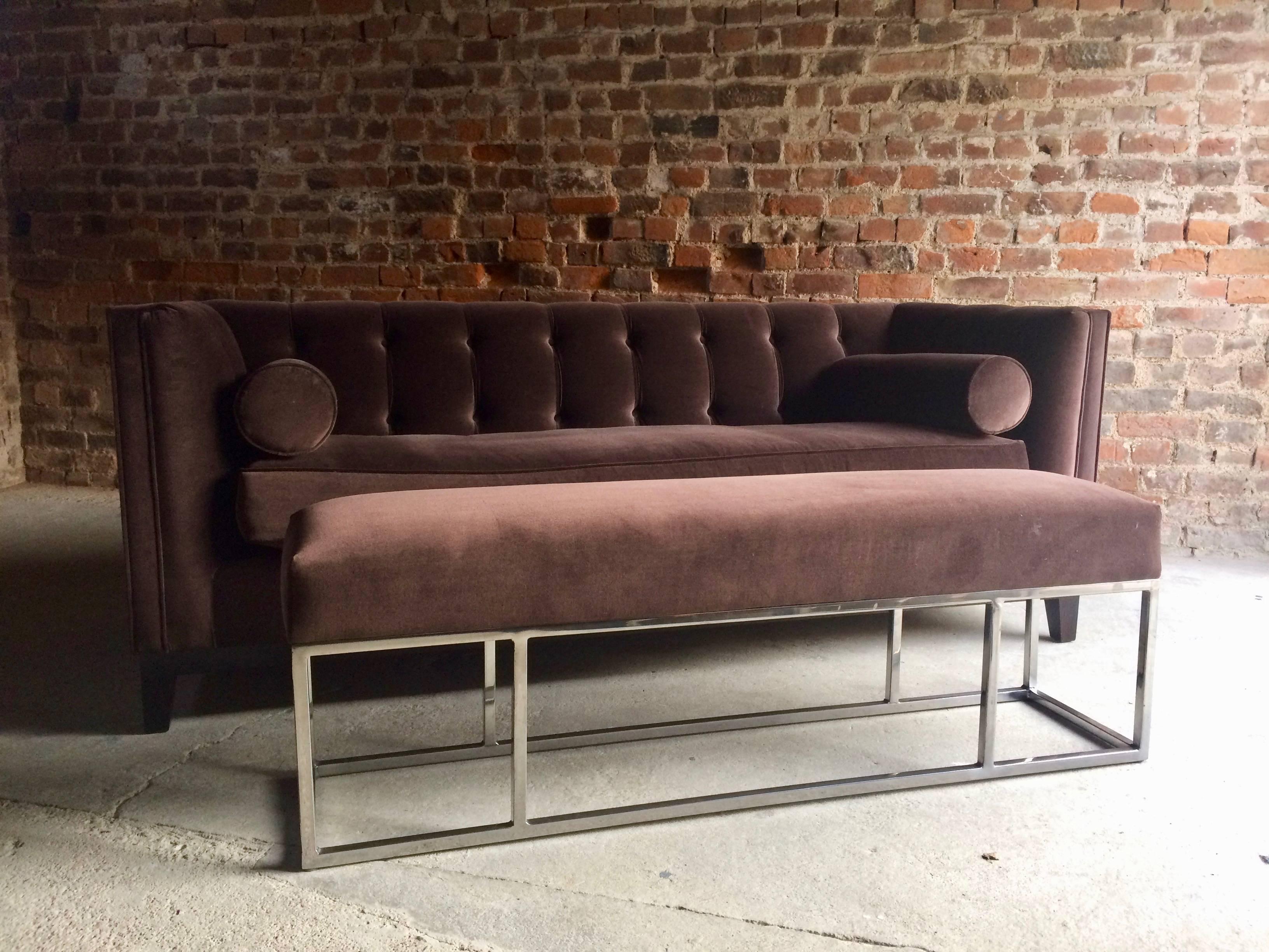 A wonderful opportunity to acquire possibly the nicest sofa we have ever had the good fortune to own, beautifully presented and offered in excellent condition, this large and elegant Chesterfield style sofa was recently commissioned by a private