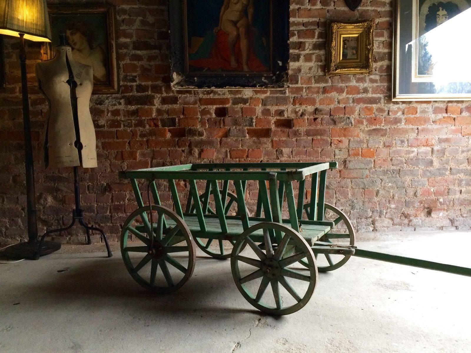antique flower cart
