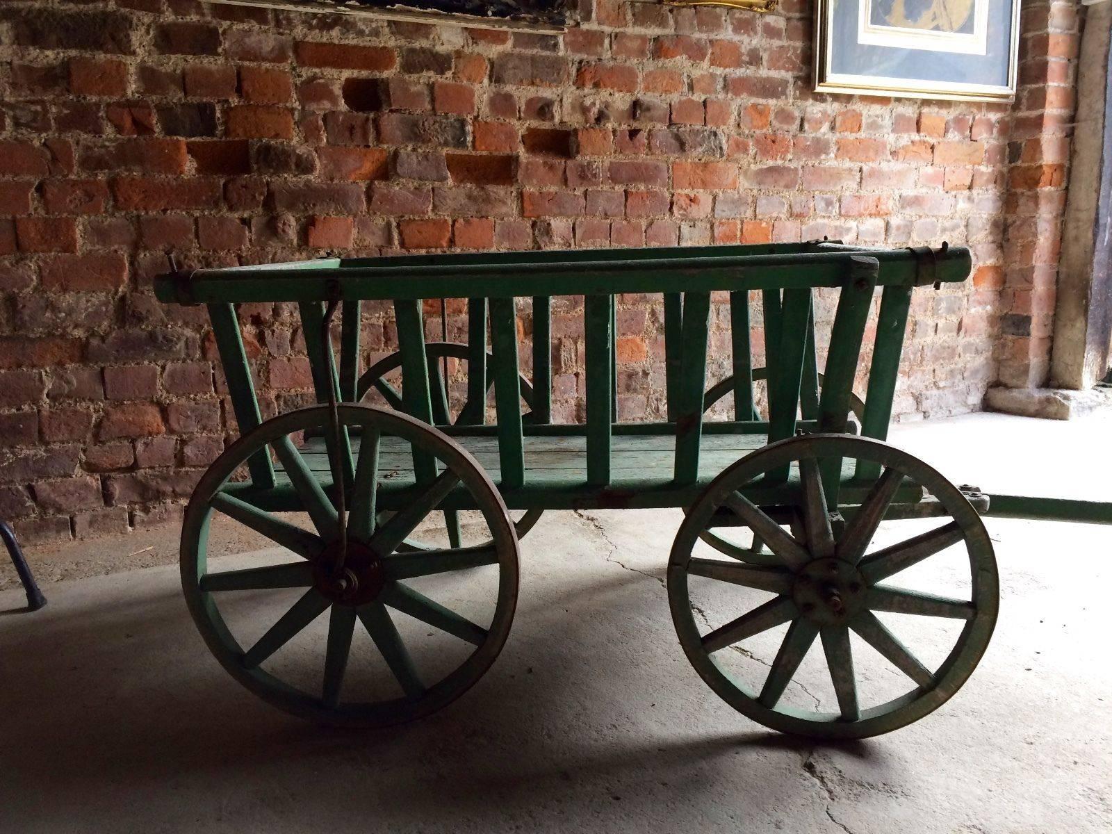 Antique French Flower Cart Hand Cart 19th Century Victorian, Original In Good Condition In Longdon, Tewkesbury
