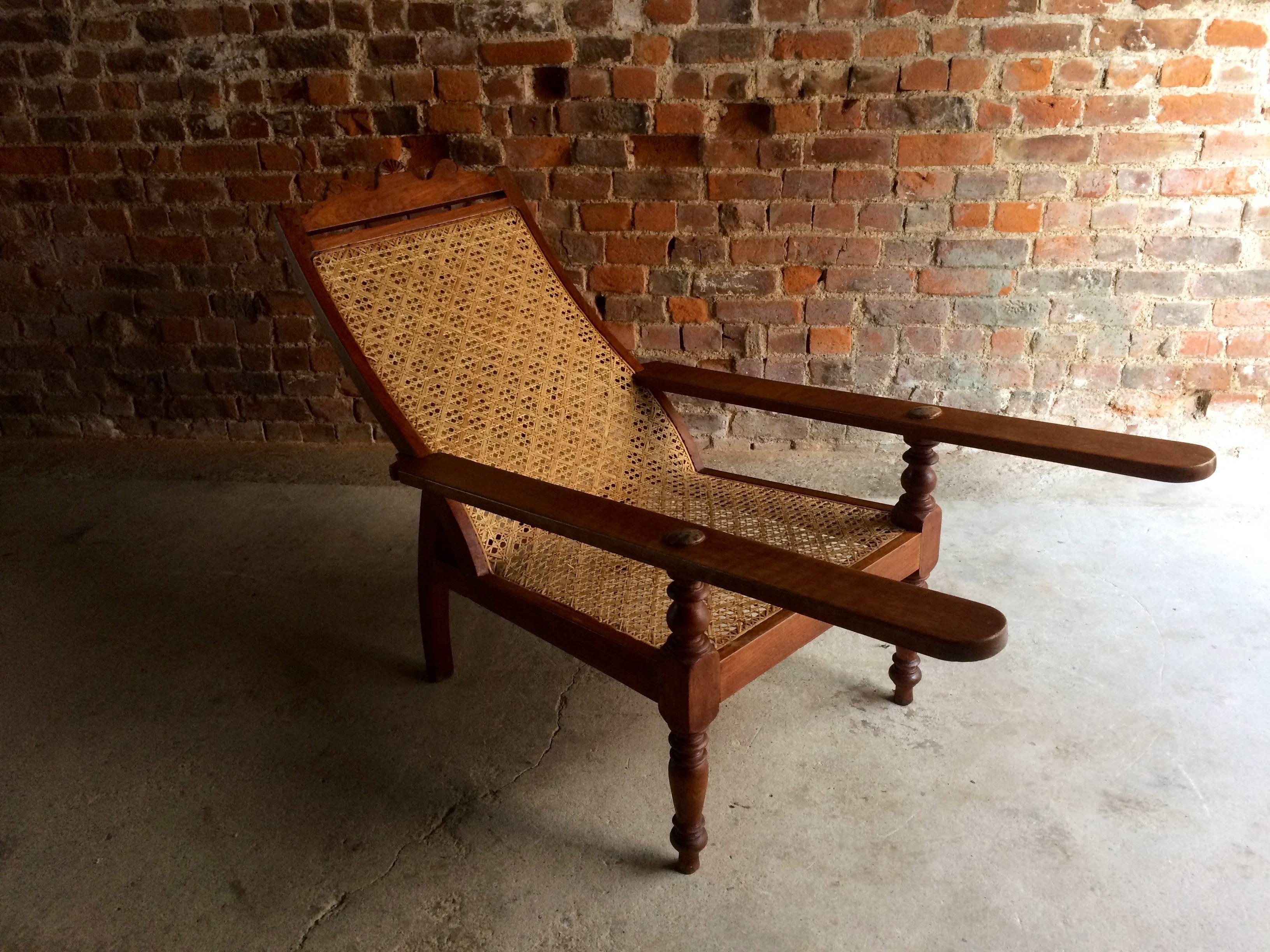 Indian Mahogany Plantation Chair Planters Armchair In Good Condition In Longdon, Tewkesbury