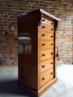 Antique Wellington Campaign Chest of Drawers Walnut William IV, 19th Century