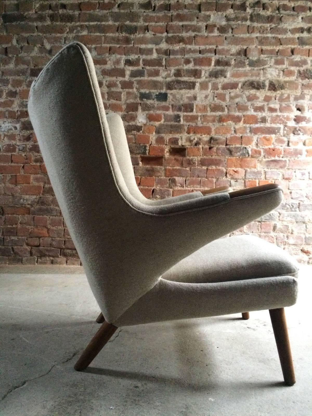 20th Century Hans Wegner Papa Bear Chair Lounge Chair AP Stolen Danish, 1950s